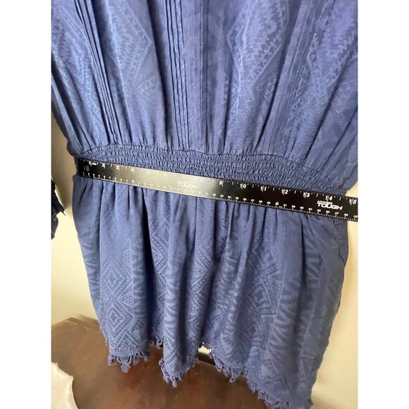 Sea New York Women's Boho Dress Size 8 Silk Blend Crochet Pom Pom Detail - Picture 15 of 16